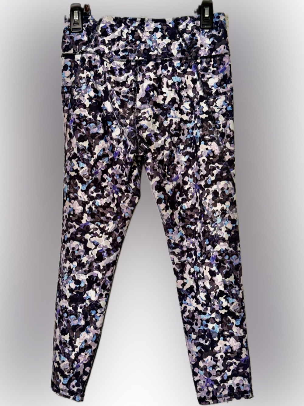 Active Purple Multi-Print High-Waist Leggings